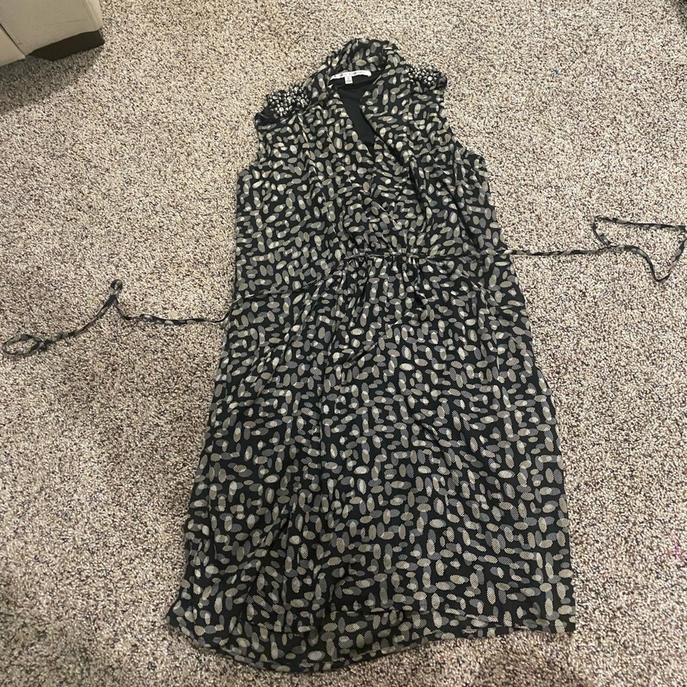 Collective Concept sleeveless beaded shoulder dress